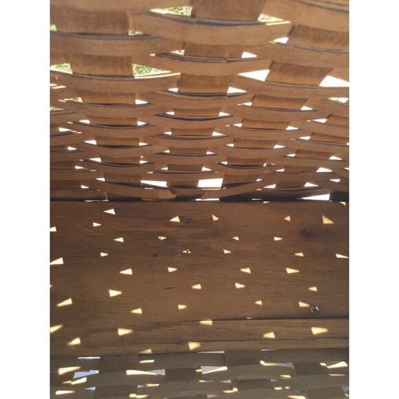 Wicker basket bathroom organizer magazine holder blanket handle farmhouse rustic - Picture 4 of 12